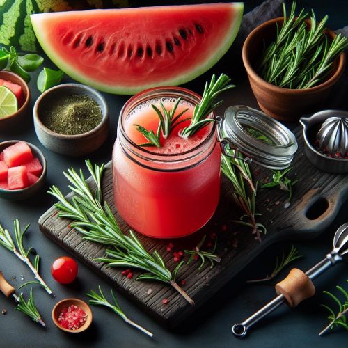 How to Make Rosemary Infused Watermelon Juice | Rosemary Infused Watermelon Juice Recipe