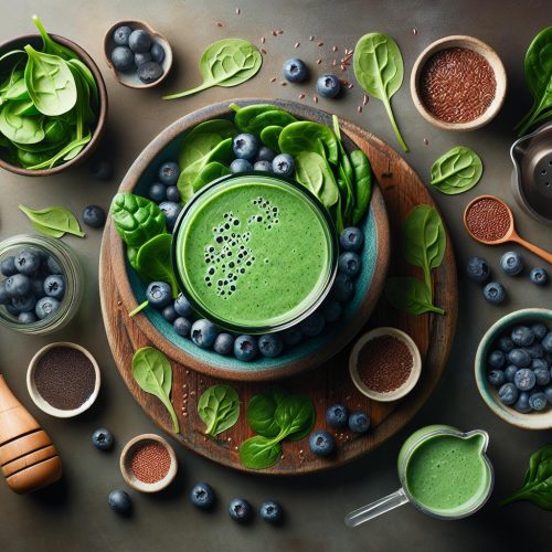 Spinach Blueberry and Flaxseed Smoothie Recipe for Ultimate Health